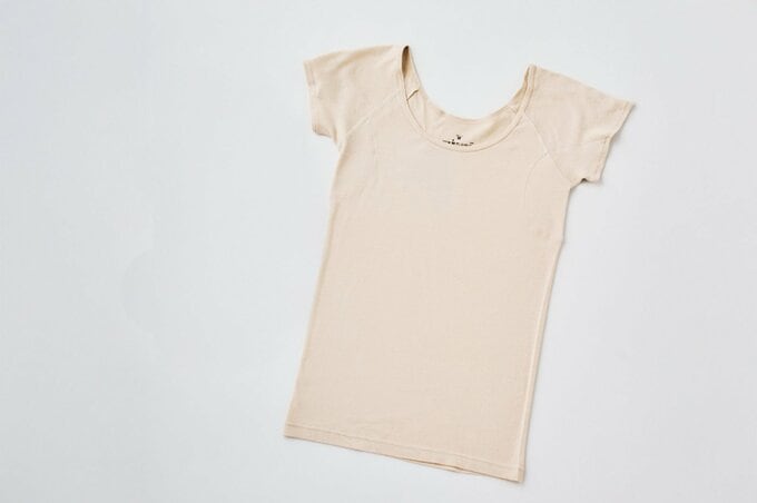 さらっと綿 汗取りパッド付きフレンチスリーブ