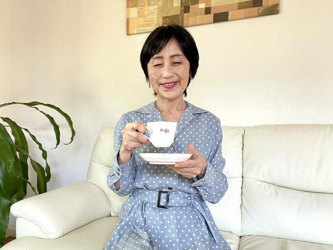 コーヒーを飲むライフさん