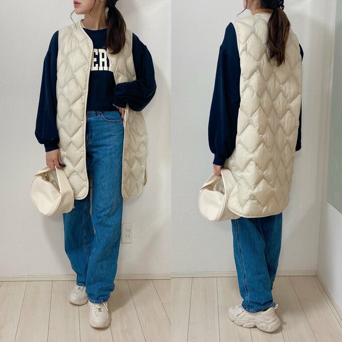 デニムとのカジュアルコーデ