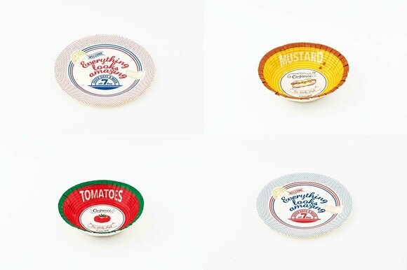 大勢の来客用にカラフルなペーパーウェアを1