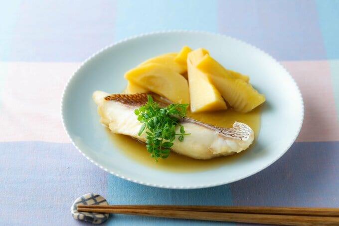 鯛とタケノコの淡煮