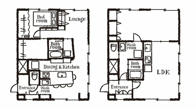 2つのの間取り図