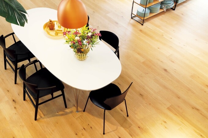 マルホン「ヨーロピアンオーク無垢フローリングオイルホワイトウォッシュ150㎜巾」