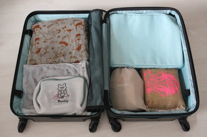 整理されたスーツケース