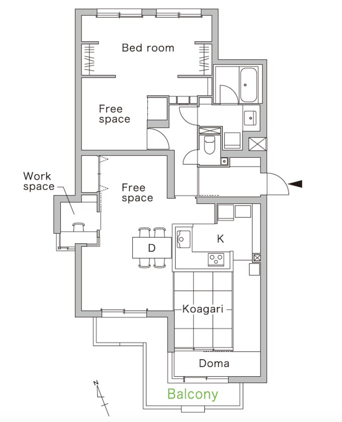 リノベーション後の間取り図