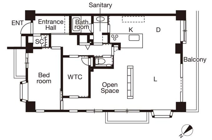 リノベーション後の間取り図