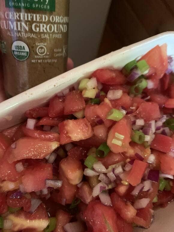 出来上がったサルサソース