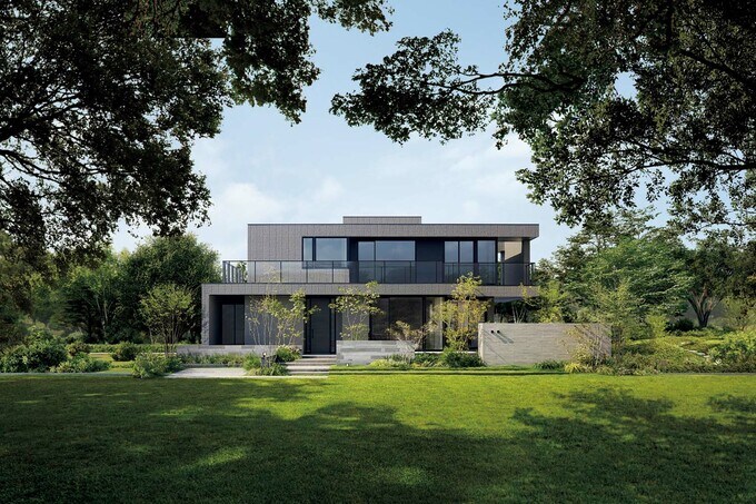 大開口部を持つダイナミックな外観