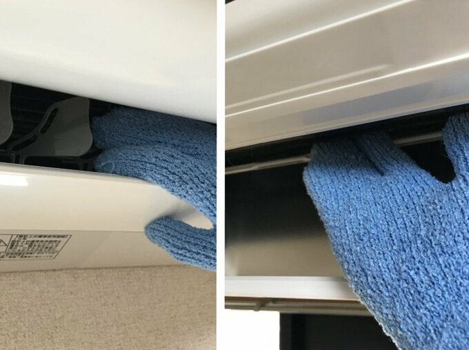 お掃除手袋でふく