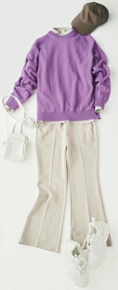 白パンツニットキャップ