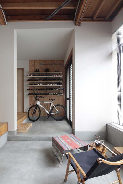 土間は、玄関とひと続きに