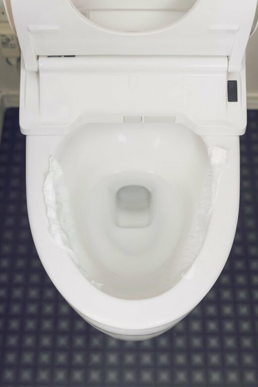 クエン酸水でパックしているトイレ