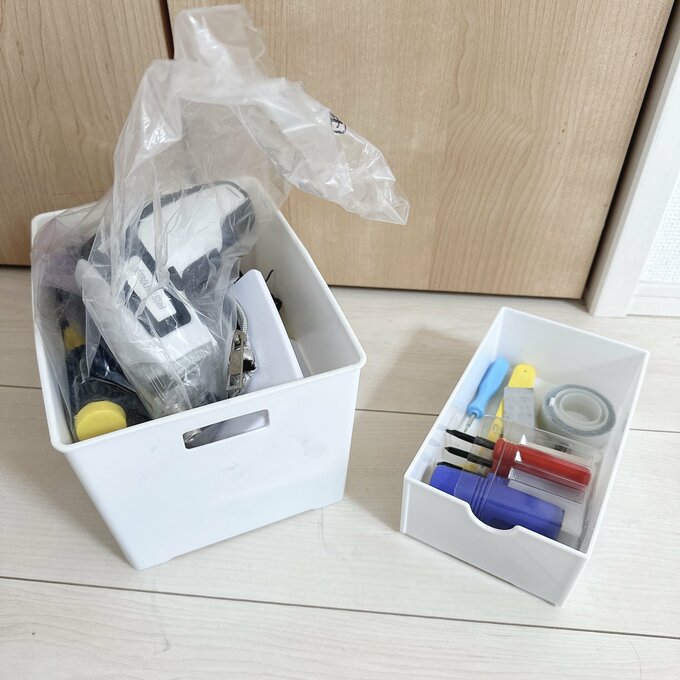 家にあった工具類をまとめた様子。