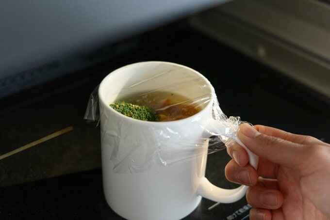 電子レンジに入れる