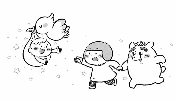 コウノトリを追いかける