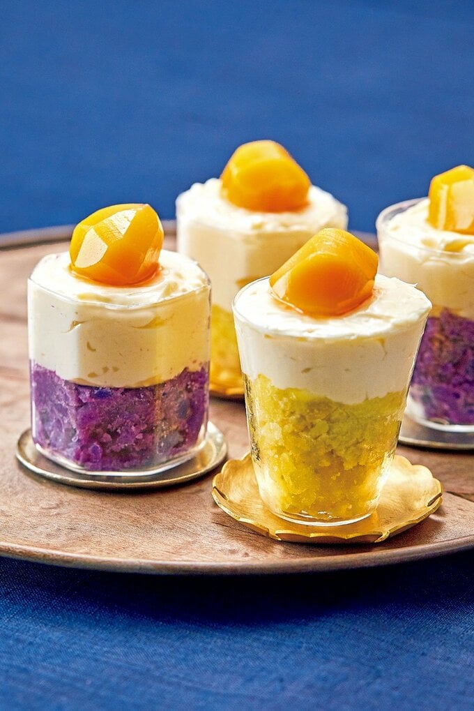 きんとんとクリームチーズのティラミス風