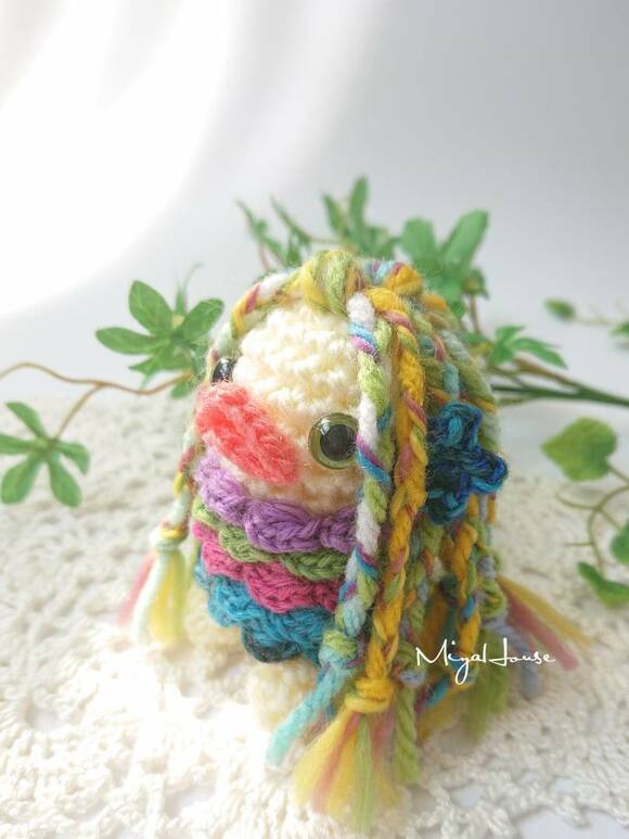 黄色の編みビエ