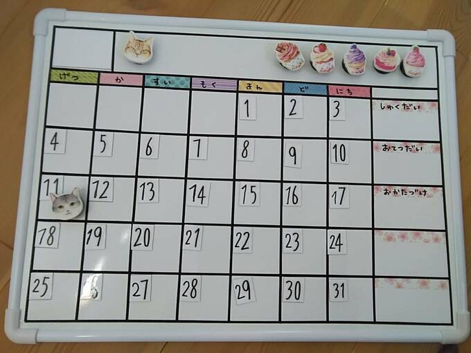 マスキングテープやマグネットでデコレーションする