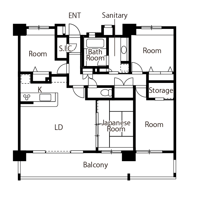 リノベーション前の間取り図