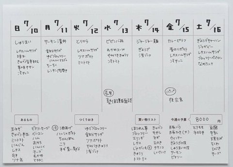献立カレンダー3