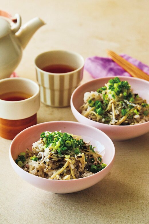 しらすとのりとエノキの炊き込みご飯