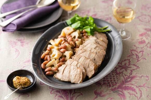 金時豆と豚肉のポットロースト