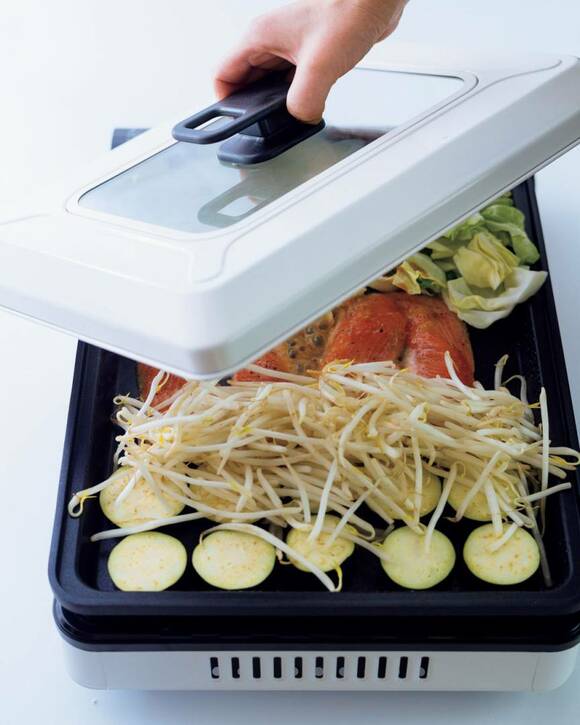 ホットプレートに野菜