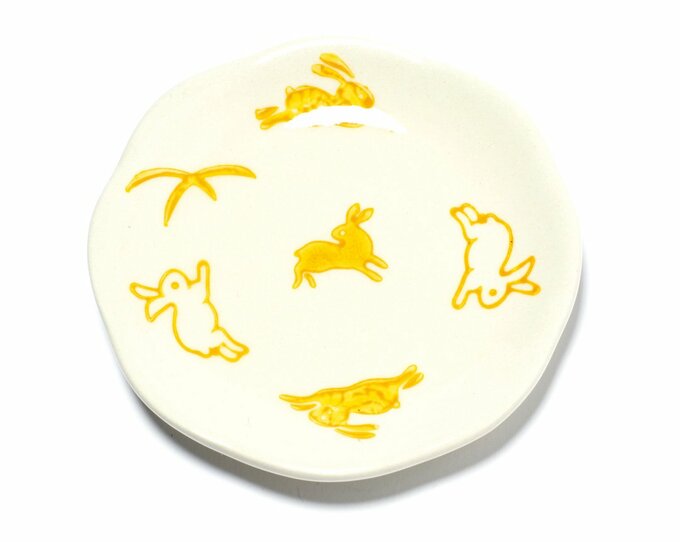 きいろ模様お皿