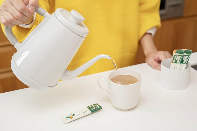 お湯を沸かすだけ。忙しくても本格的なカフェオレを自宅で手軽に楽しめます