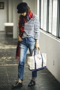 ボーダーとデニム