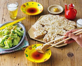 包まないから時短。「大判シューマイ」と「キャベツのザーサイあえ」献立