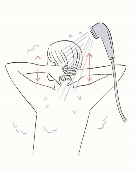 シャワーを浴びる人1