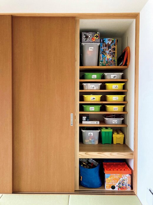 仏壇スペースがオモチャ収納に