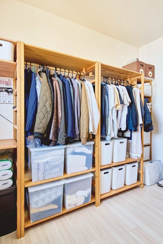 片づけた後のクローゼット