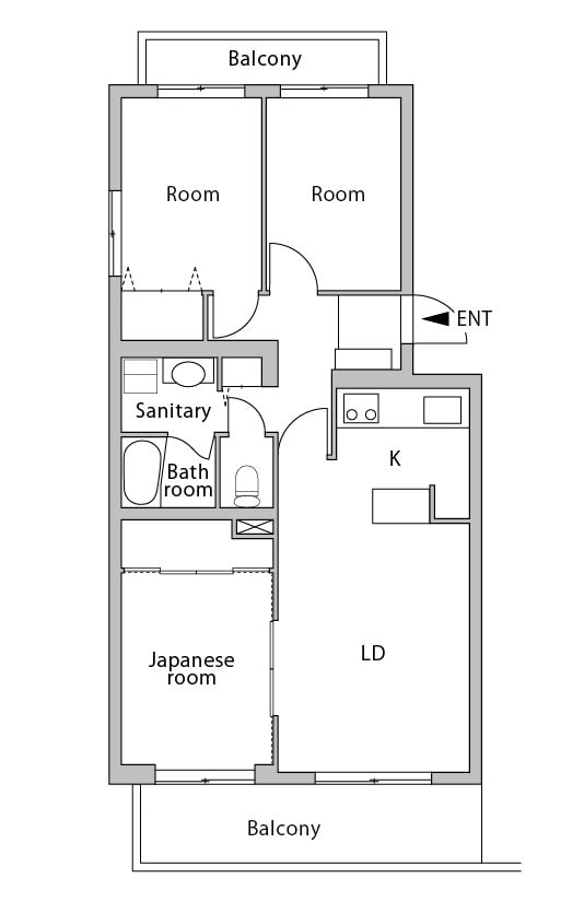 リノベーション前の間取り図