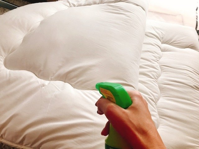 敷き布団にスプレー