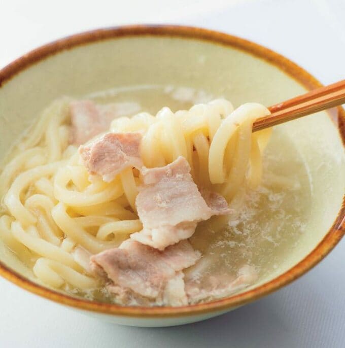 豚肉うどん箸