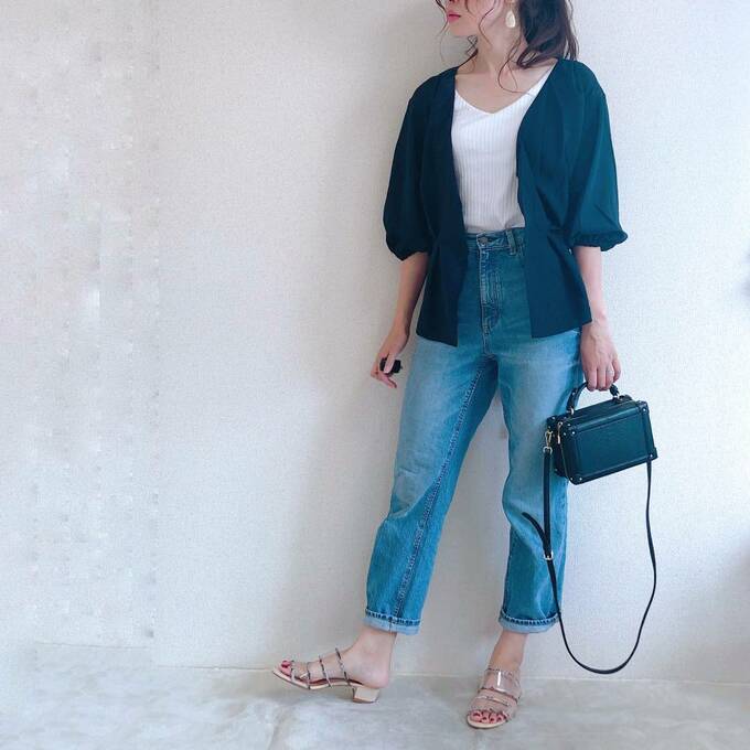 羽織風にしたカジュアルコーデ！