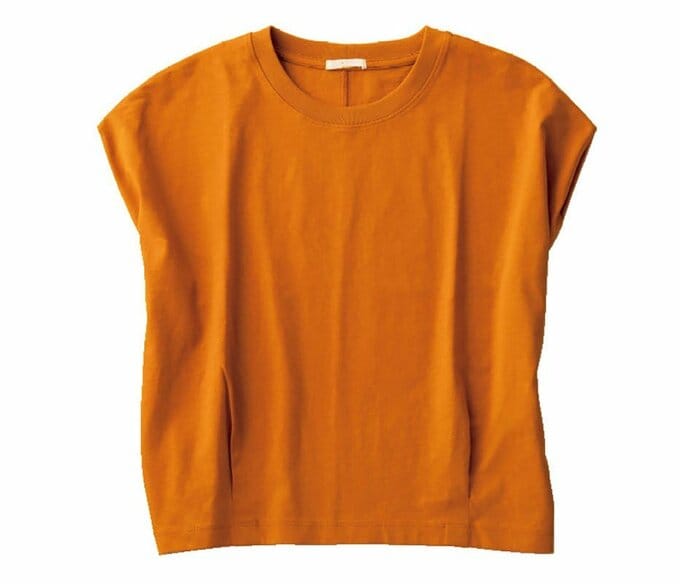 ウエストタックフレンチスリーブTシャツ