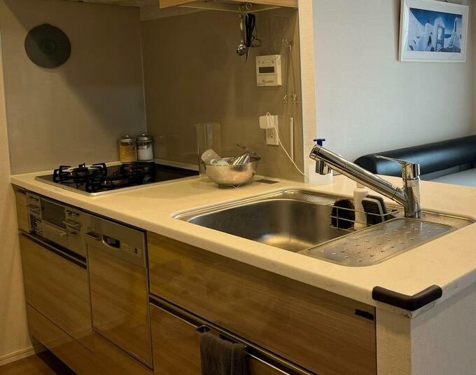 朝食を終えて、ひと段落したキッチン