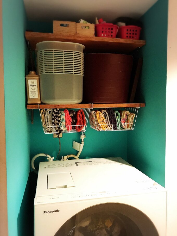 3COINSの収納アイテムでタオル収納