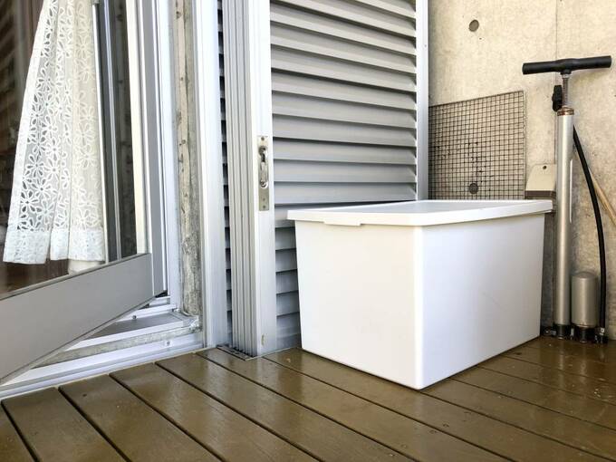 ボックスを日陰で保管