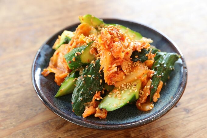 キムチとツナのゴマあえ