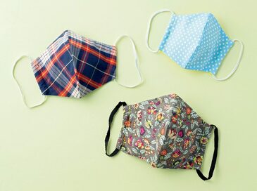 手縫いでつくれる立体マスク。つけかたでさらに効果アップ