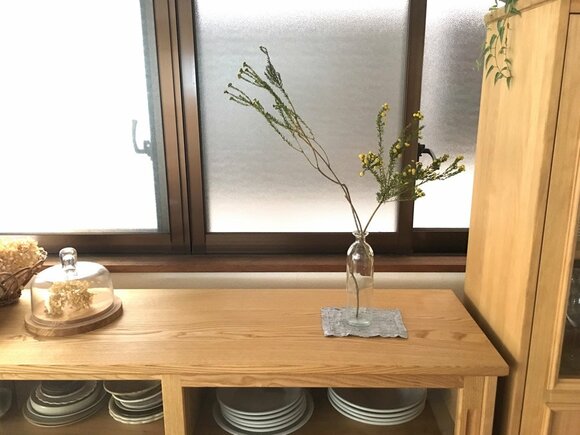 黄色いドライフラワー