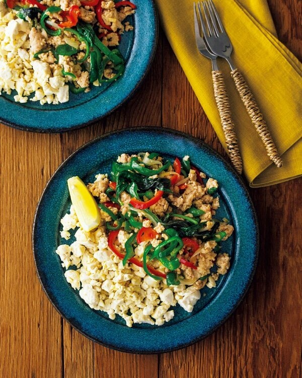 豆腐ライスのガパオ風