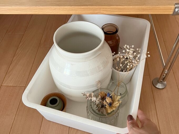 割れものの防災収納