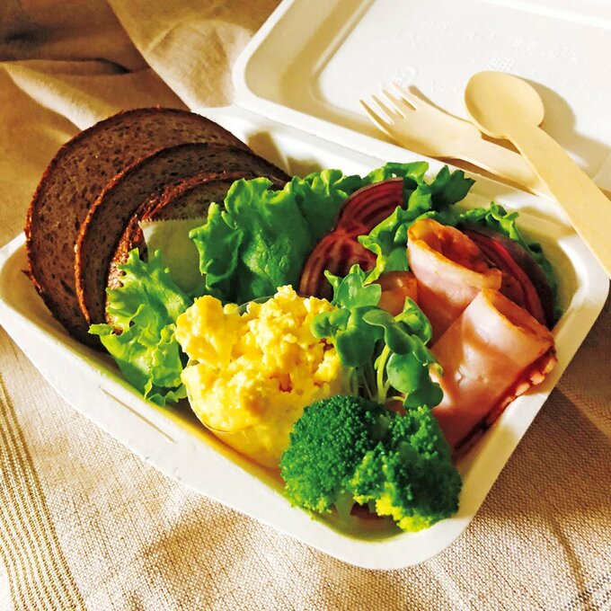 ライムギパン卵ハム