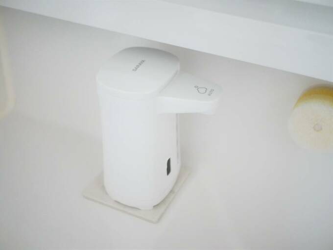 ハンドソープの向きは洗面シンク側に