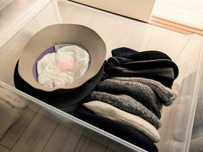 様々な帽子の収納方法